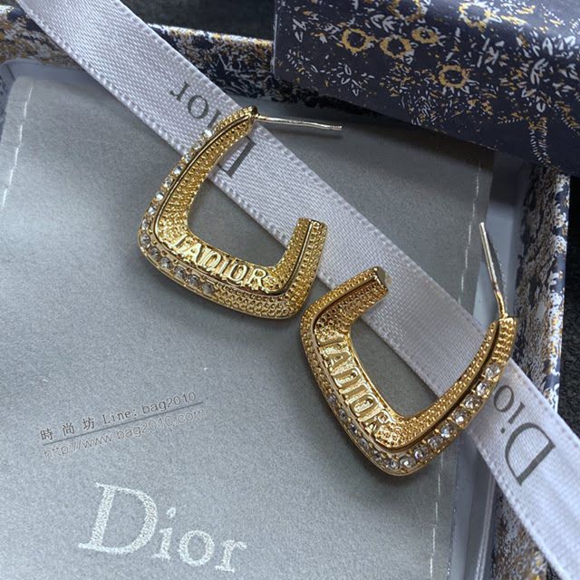 Dior飾品 迪奧經典熱銷款925銀針jadior字母復古金色耳釘耳環  zgd1462